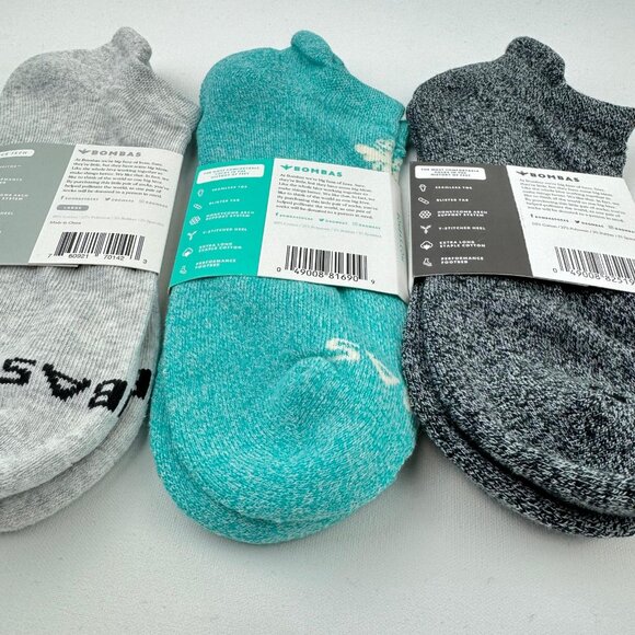 3-Pairs Bombas Basic Colors Ankle Socks - Picture 3 of 4